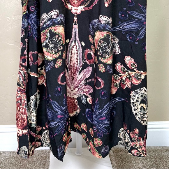 Boho Natural Life Gracie Slip Maxi Dress Black Motif Rayon NWT Small - Picture 5 of 8